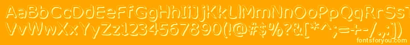 MixedFeelingsRegular Font – Yellow Fonts on Orange Background