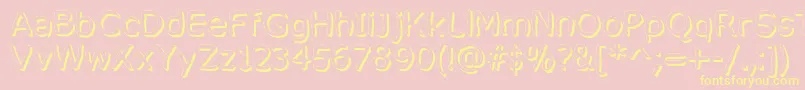MixedFeelingsRegular Font – Yellow Fonts on Pink Background
