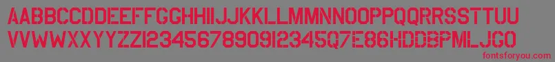 UsaafStencil Font – Red Fonts on Gray Background