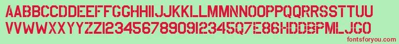 UsaafStencil Font – Red Fonts on Green Background