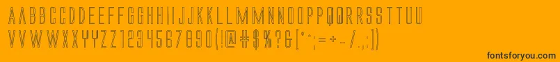 Alienleagueout Font – Black Fonts on Orange Background