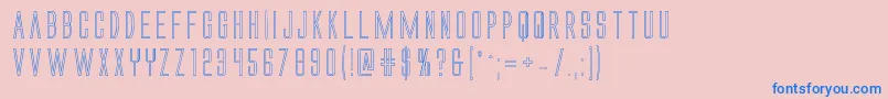 Alienleagueout Font – Blue Fonts on Pink Background