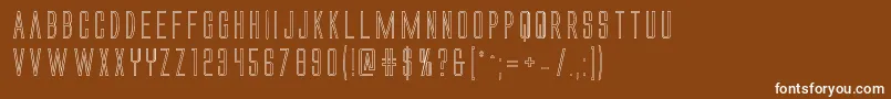 Alienleagueout Font – White Fonts on Brown Background