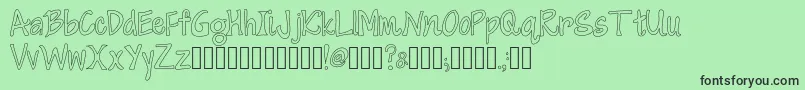 CherryItalianSoda Font – Black Fonts on Green Background