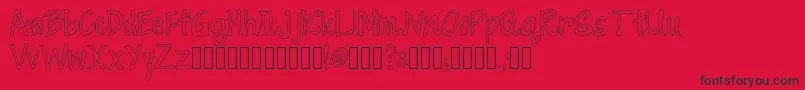 CherryItalianSoda Font – Black Fonts on Red Background