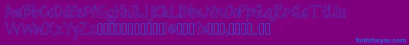 CherryItalianSoda Font – Blue Fonts on Purple Background