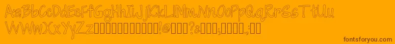 Weitere Informationen zur CherryItalianSoda-Schriftart CherryItalianSoda-Schriftart – Braune Schriften auf orangefarbenem Hintergrund