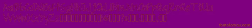 Fonte CherryItalianSoda – fontes marrons em um fundo roxo