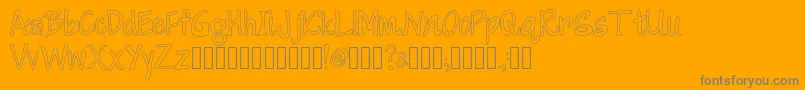 CherryItalianSoda Font – Gray Fonts on Orange Background