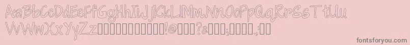 CherryItalianSoda Font – Gray Fonts on Pink Background