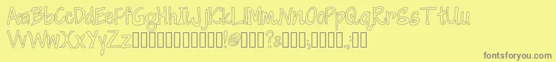 CherryItalianSoda Font – Gray Fonts on Yellow Background
