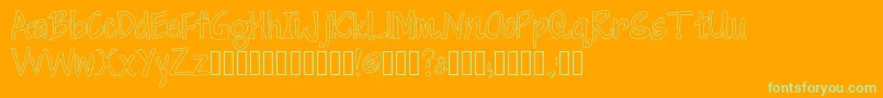 Weitere Informationen zur CherryItalianSoda-Schriftart CherryItalianSoda-Schriftart – Grüne Schriften auf orangefarbenem Hintergrund