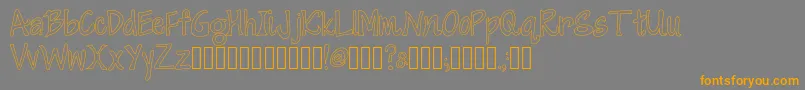 Weitere Informationen zur CherryItalianSoda-Schriftart CherryItalianSoda-Schriftart – Orangefarbene Schriften auf grauem Hintergrund