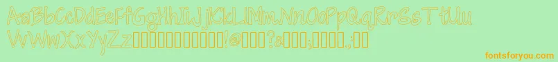 CherryItalianSoda Font – Orange Fonts on Green Background