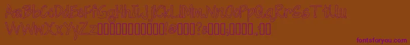 Weitere Informationen zur CherryItalianSoda-Schriftart CherryItalianSoda-Schriftart – Violette Schriften auf braunem Hintergrund