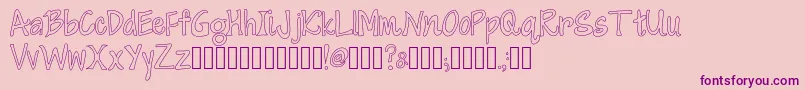 CherryItalianSoda-Schriftart – Violette Schriften auf rosa Hintergrund