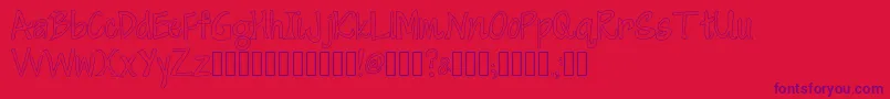 CherryItalianSoda Font – Purple Fonts on Red Background