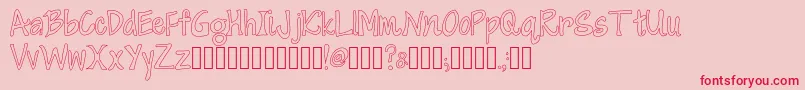 CherryItalianSoda Font – Red Fonts on Pink Background