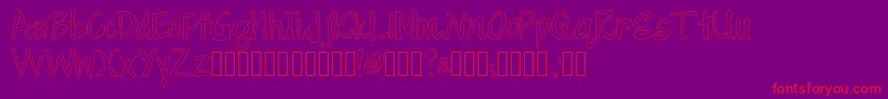 CherryItalianSoda-Schriftart – Rote Schriften auf violettem Hintergrund