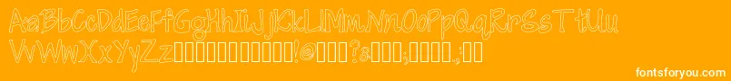 フォントCherryItalianSoda – オレンジの背景に白い文字