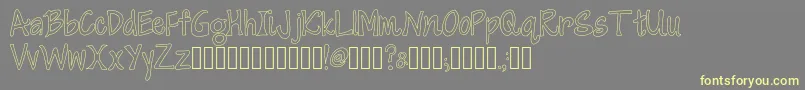 CherryItalianSoda Font – Yellow Fonts on Gray Background
