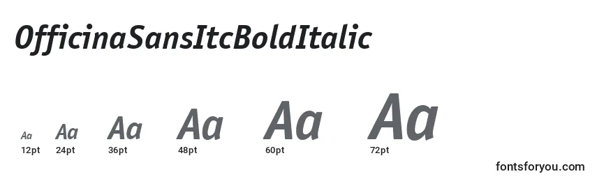 Размеры шрифта OfficinaSansItcBoldItalic