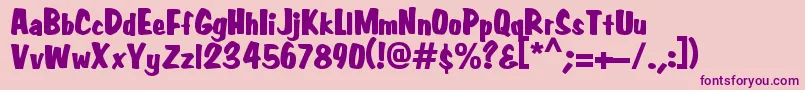 LaPaz Font – Purple Fonts on Pink Background