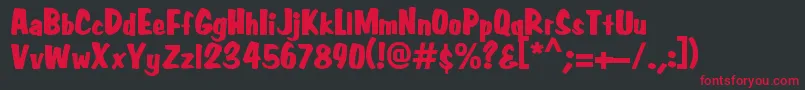 LaPaz Font – Red Fonts on Black Background