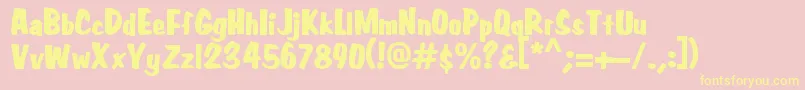 LaPaz Font – Yellow Fonts on Pink Background
