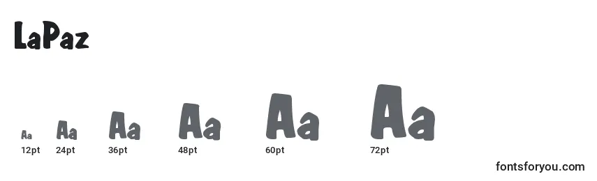 Размеры шрифта LaPaz