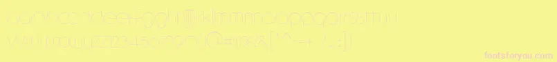 CycleRegular Font – Pink Fonts on Yellow Background