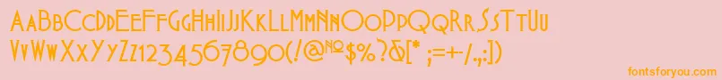 Babes Font – Orange Fonts on Pink Background