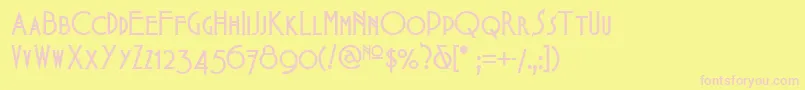 Babes Font – Pink Fonts on Yellow Background