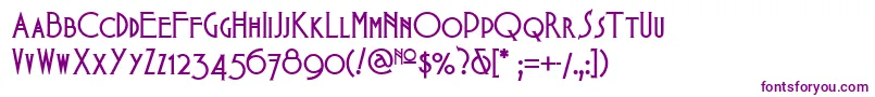 Шрифт Babes – фиолетовые шрифты на белом фоне