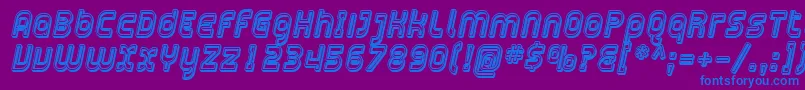 SfplasmaticaopenItalic Font – Blue Fonts on Purple Background