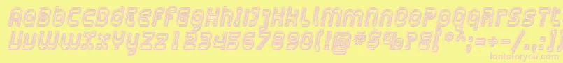 SfplasmaticaopenItalic Font – Pink Fonts on Yellow Background