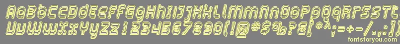 SfplasmaticaopenItalic Font – Yellow Fonts on Gray Background