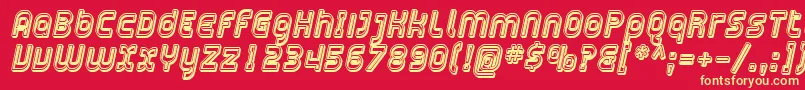 SfplasmaticaopenItalic Font – Yellow Fonts on Red Background