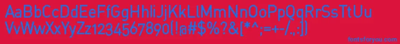 StdinahBold Font – Blue Fonts on Red Background