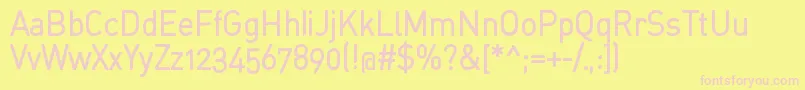 StdinahBold Font – Pink Fonts on Yellow Background