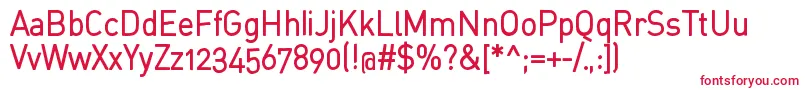 StdinahBold Font – Red Fonts on White Background