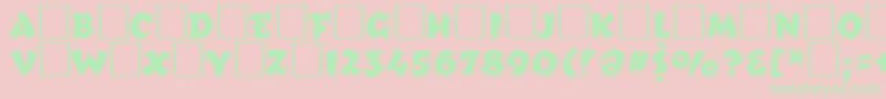 Romulanhawk Font – Green Fonts on Pink Background