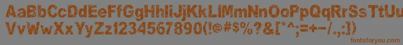 Yourookmarbelous Font – Brown Fonts on Gray Background