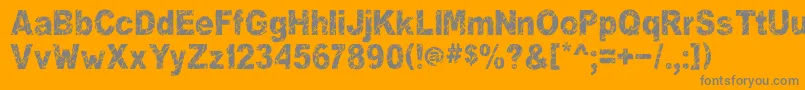 Yourookmarbelous Font – Gray Fonts on Orange Background