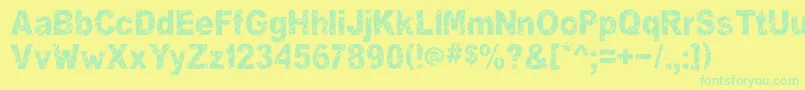 Yourookmarbelous Font – Green Fonts on Yellow Background