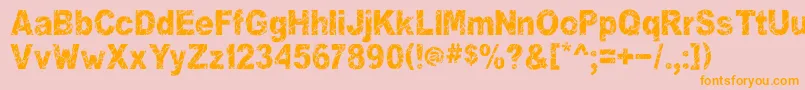 Yourookmarbelous Font – Orange Fonts on Pink Background
