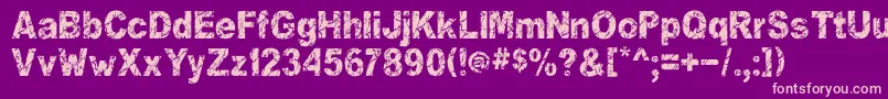 Yourookmarbelous Font – Pink Fonts on Purple Background