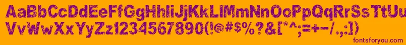 Yourookmarbelous Font – Purple Fonts on Orange Background
