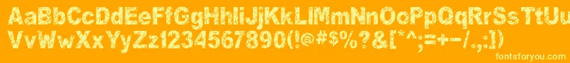 Yourookmarbelous Font – Yellow Fonts on Orange Background
