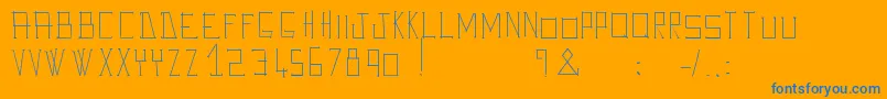 AveGiulioo Font – Blue Fonts on Orange Background